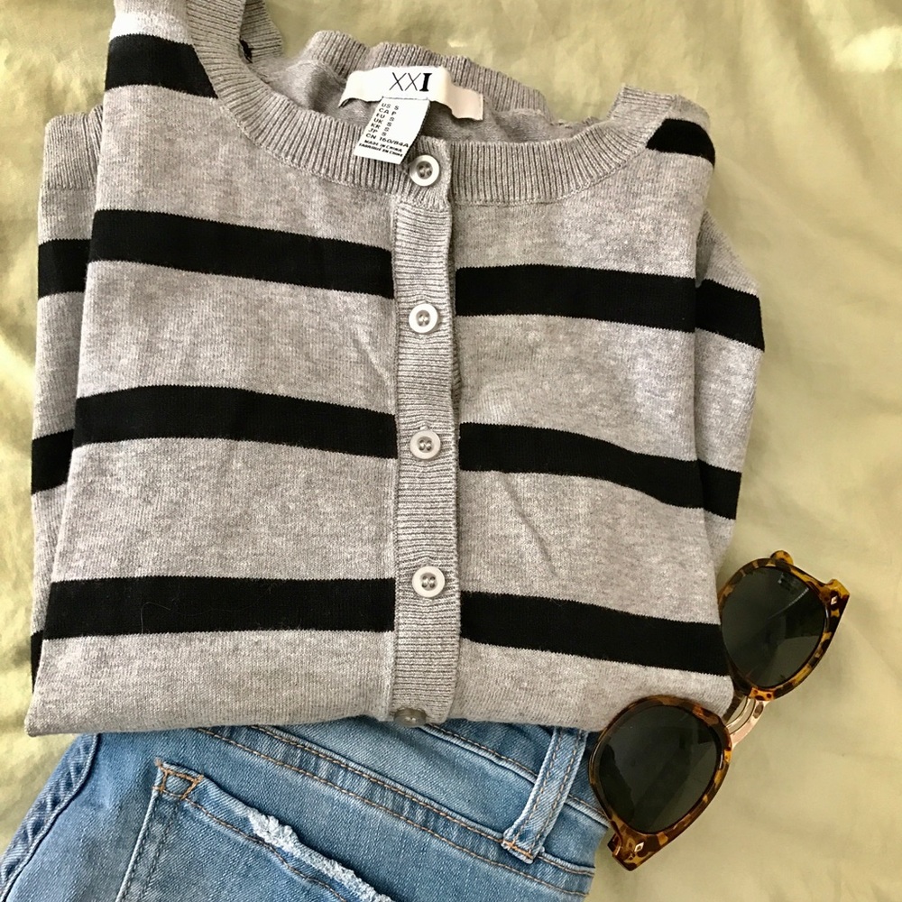 Striped cardigan